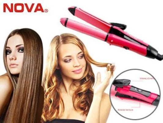 Nova 2 in 1 Hair Styling Set Pink ABS
