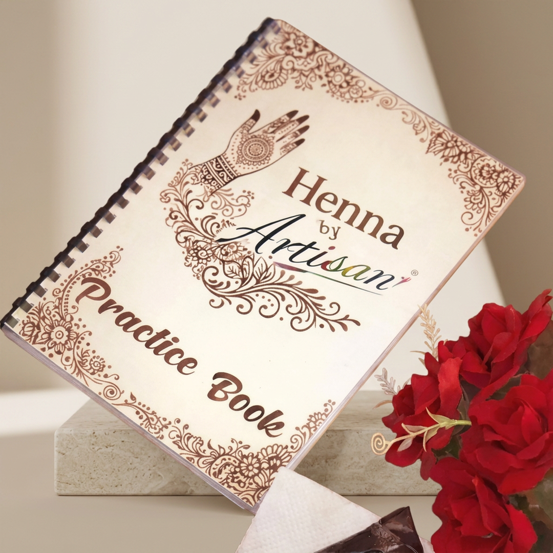 Artisan Mehndi Practice Book for Beginners With Henna Paste